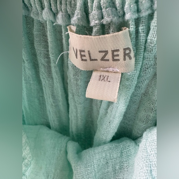 VELZERA Off The Shoulder Embroidered Turquoise Blue Tassel Dress or tunic Sz 1X - Picture 13 of 15